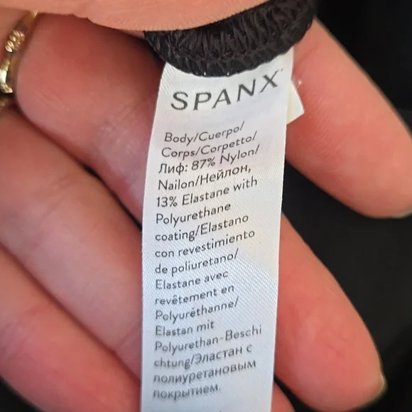 Spanx Faux Leather Moto Leggings Sz L - Picture 12 of 12